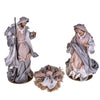 Natività completa per presepe in tessuto set da 3 statue decorazione natalizia h 36 cm