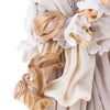 Natività monoblocco in resina per presepe, vestiti in tessuto da 36 cm decorazione Beige e Oro