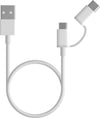 Xiaomi-Cavo-Mi-2-In-1-Da-Usb-A-Microusb/type-c-30cm-White