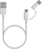 Xiaomi-Cavo-Mi-2-In-1-Da-Usb-A-Microusb/type-c-30cm-White