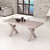 Tavolo Fomalhaut con gambe e piano stabile in MDF, design moderno, per arredo interno