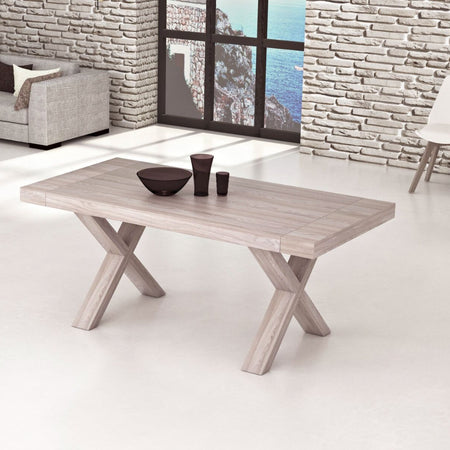 Tavolo "Fomalhaut" con gambe e piano stabile in MDF, design moderno, per arredo interno