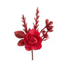 Ramo decorativo con rosa per decorazioni e composizioni floreali h 16 cm
