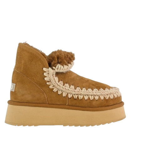 MOU stivali donna mou - mini eskimo platform boot - cognac da donna