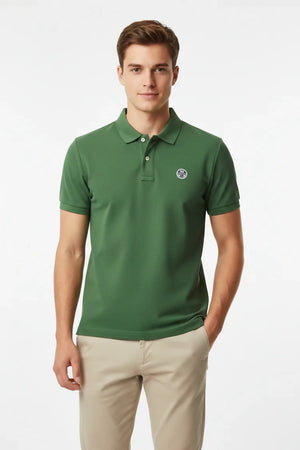 Polo North&Sails per uomo a manica corta cotone 100% due bottoni