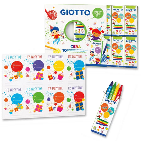 Giotto Mini Pencils Party Gifts 10 Astucci Regalo Da 6 Mini Matite Colorate Per Bambini