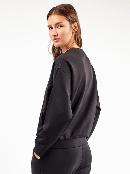 Pigiama Tuta Donna Autunno/Inverno Gisela 2/70004TB – Felpa Crop e Pantalone Soft Touch Nero