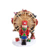 Carillon natalizio per villaggio di Babbo Natale con schiaccianoci h 14 cm