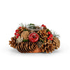 Portacandela centrotavola decorativo con bacche rosse per decorazioni natalizie, Ø 17 cm