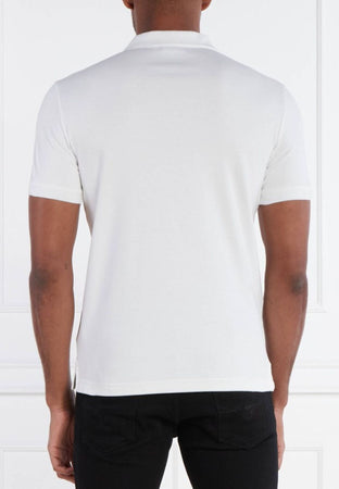 calvin klein POLO SMOOTH COTTON LOGO PLACKED POLO da uomo
