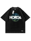 y2k shirts Nera 100% Cotone Y2K Blu & Yellow Horda Brand Streetwear