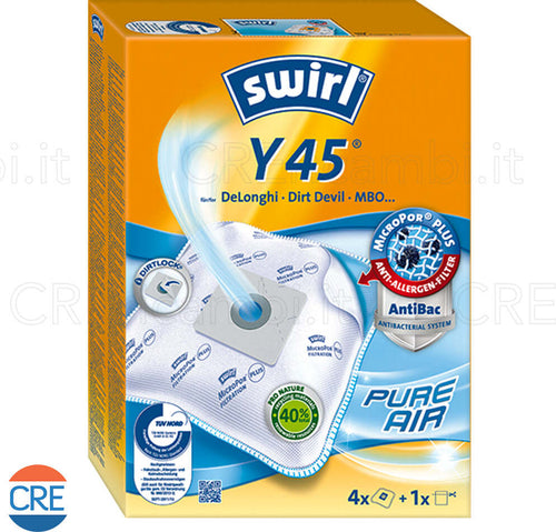 Y45---4-Sacchetti-Antiallergenici-e-1-Filtro-Aria-per-Aspirazione-Delonghi-e-altri