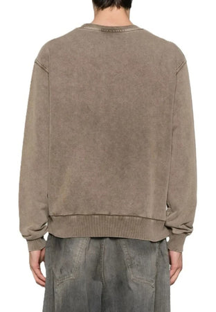 GCDS FELPA STONE WASHED WEAR CREWNECK da uomo
