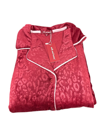 Pigiama Donna Autunno/Inverno Milk and Honey Diamonds – Tuta in Ciniglia Jacquard con Bottoni – Made in Italy