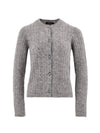 Gran Sasso Cardigan con Lavorazione Trecce in Grigio da donna