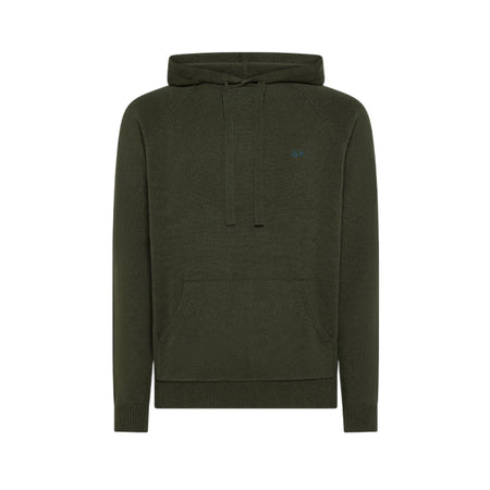 SUN68 felpe con cappuccio uomo sun68 - hoodie sweater warm l/s - verde militare da uomo