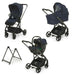 FOPPAPEDRETTI Sistema Combinato TicToc i-Size colore Navy - trio full - navicella, passeggino, ovetto seggiolino auto, base Elevo