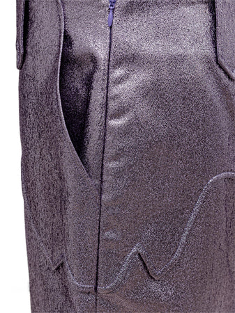 Tom Ford Gonna Lurex in Eco-Pelle Viola da donna