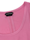 Tom Ford Top smanicato in seta rosa da donna
