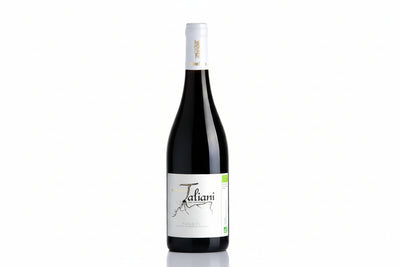 Regalo Sacchetto di stoffa Natalizio Con Vino Francese Rosso Biologico 75cl Caramelle / Herbamelle pregiate. Caramelle Mirtillo Rosso con goccia di mieleTaliani/ Infusion Sailor's Long Island Bio Romon Nature