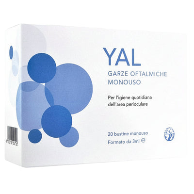 Garze Oftalmiche YAL Detergenti Monouso per Palpebre, Blefarite e Igiene Perioculare 20 garze