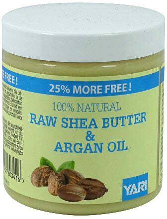 YARI 100% NATURAL RAW SHEA BUTTER & ARGAN OIL PER CAPELLI E PELLI 250ML