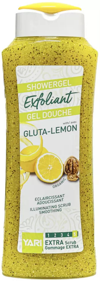 Yari Exfoliant Showergel Gluta-lemon 500ml Gel Doccia Esfoliante Tutti i tipi di Pelle Scrub Gel Americano