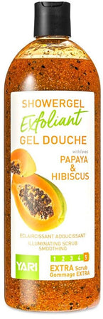 YARI EXFOLIANT SHOWERGEL PAPAYA & HIBISCUS 1000ml PER CORPO DOCCIA SCRUB