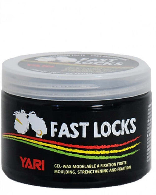 Yari Fast Locks Strong Hold Black 300ml per Capelli Neri Cera Gel Modellante per Capelli Spessi E Crespi