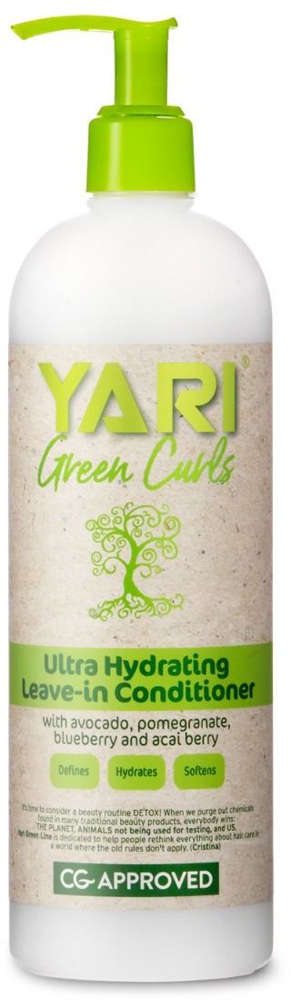 Yari Green Curls Ultra Hydrating Leave-In Conditioner 500ml Balsamo Senza Risciacquo per Capelli Ricci