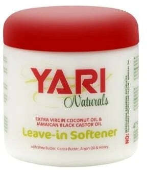 YARI NATURALS LEAVER IN SOFTENER COCONUT & JAMACIAN BLACK CASTOR OIL 475ML