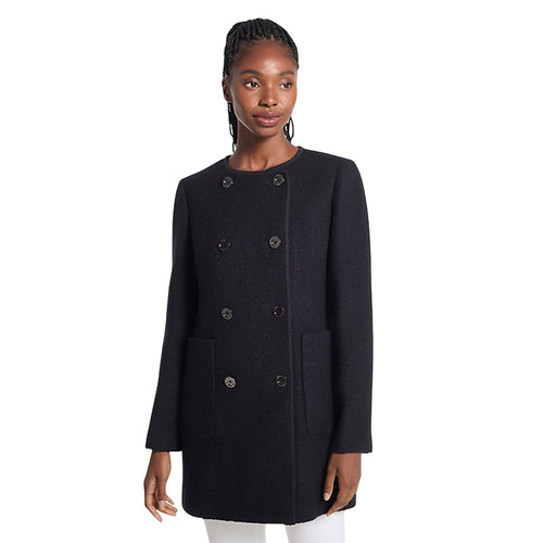 MICHAEL KORS cappotti donna michael kors - collarless bouncle db coat - nero da donna