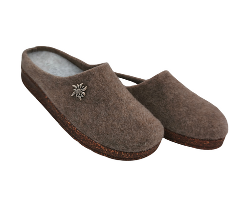 Ciabatte Tirolesi da Donna, Pantofole Invernali da Casa, Sottopiede Estraibile, 100% Made in Italy