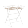 Tavolino guenda bianco in acciaio verniciato, pieghevole 63 x 40 x 60 cm
