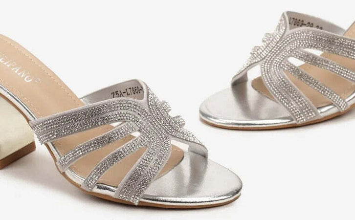 York - Sandali Con Inserto A Farfalla Strass