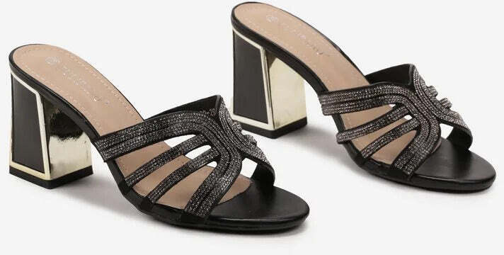 York - Sandali Con Inserto A Farfalla Strass