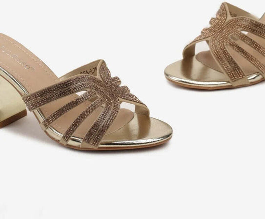 York - Sandali Con Inserto A Farfalla Strass