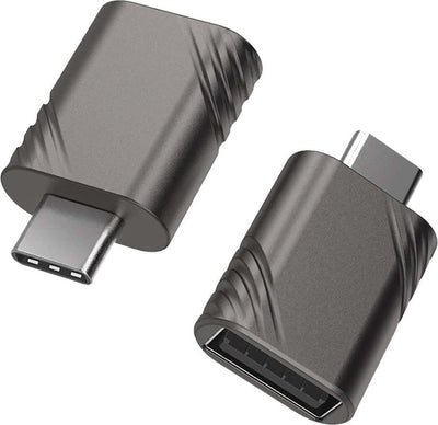 YOSH USB C Adattatore USB to USB C colore grigio Kit da 2 pezzi in lega di zinco