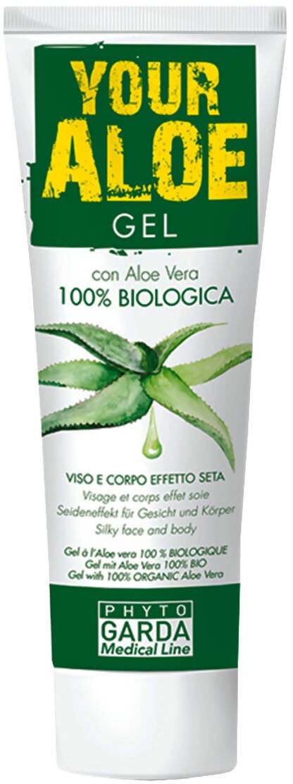 Your Aloe Vera Gel 125ml 100% Viso-Corpo Effetto Seta Succo Fogliare (97%) Phyto Garda Phytogarda