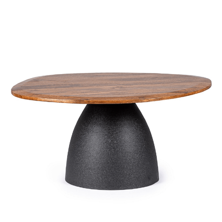 Tavolino stanley top natural, in legno di mango con forma irregolare 86 x 76 x 40cm