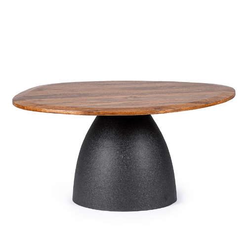 Tavolino stanley top natural, in legno di mango con forma irregolare 86 x 76 x 40cm