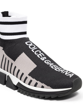 Dolce &amp; Gabbana Sneakers Sorrento alte in maglia elastica da donna