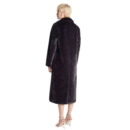 MICHAEL KORS cappotti donna michael kors - oversized db fx fur coat - blu da donna