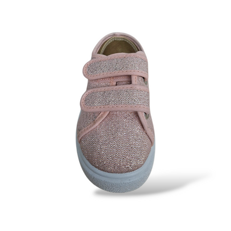 Sneakers Bambina Cipria Glitter VUL-LADI con Velcro – Scarpe Casual Scuola Taglie 21-30