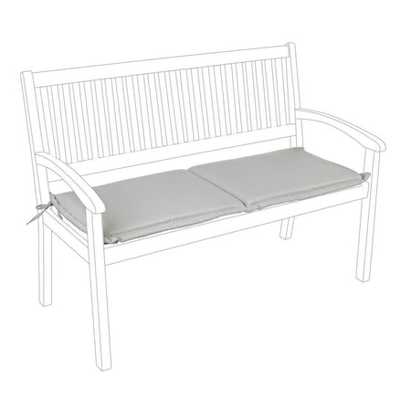 Cuscino per panca a 2 posti, idrorepellente e sfoderabile cerniera lampo, da 115 x 47 cm