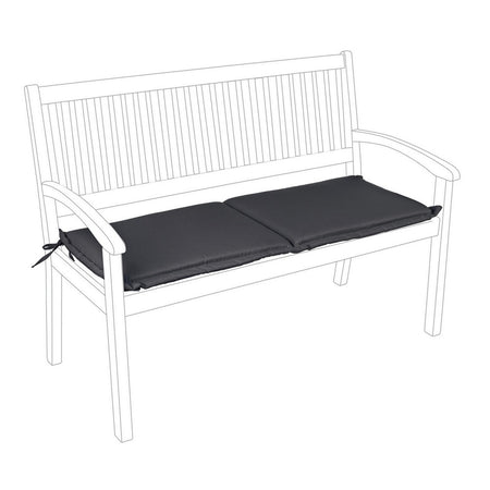 Cuscino per panca a 2 posti, idrorepellente e sfoderabile cerniera lampo, da 115 x 47 cm