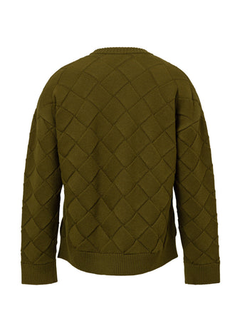 Bottega Veneta Maglione Intreccio in Misto Lana da uomo