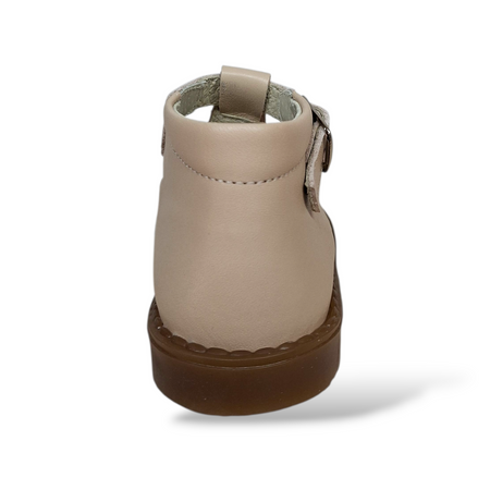 Scarpe Occhi di Bue Bambino PANYNO Beige Pelle con Fibbia – Primi Passi e Cerimonia