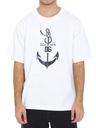 Dolce & Gabbana T-shirt con stampa Marina da uomo