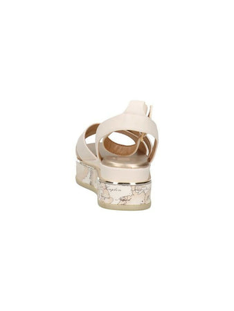 Alviero Martini 1° Classe Sandali platform con stampa Geo white